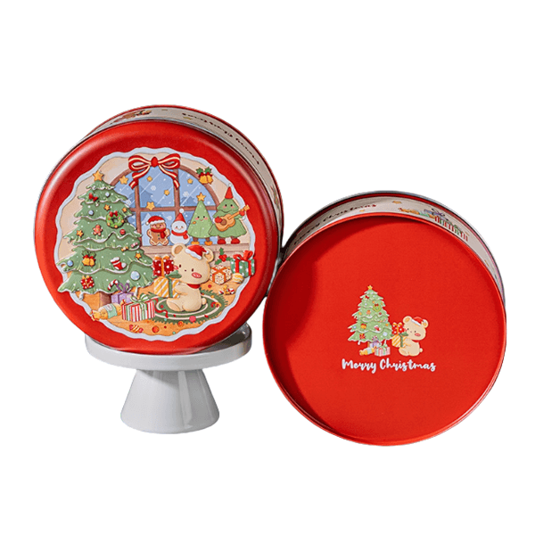 Christmas Round Tin Set of 3