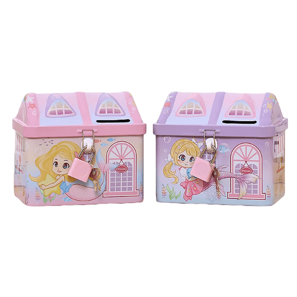 House Shape Coin Tin