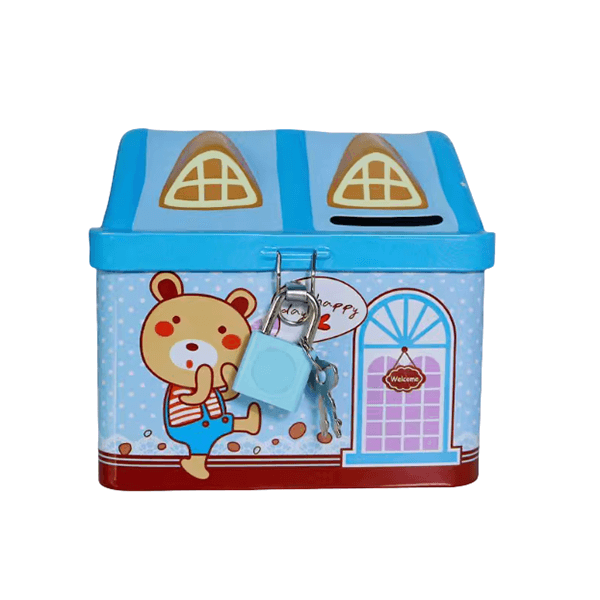 House Shape Coin Tin