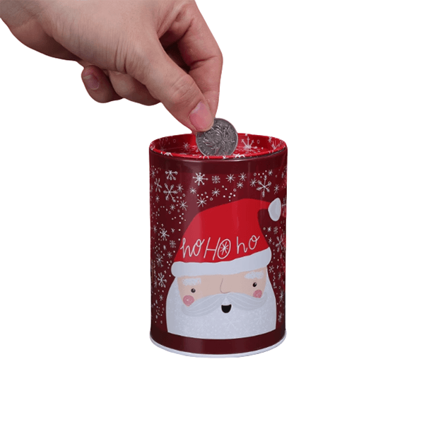Round Coin Bank Tin