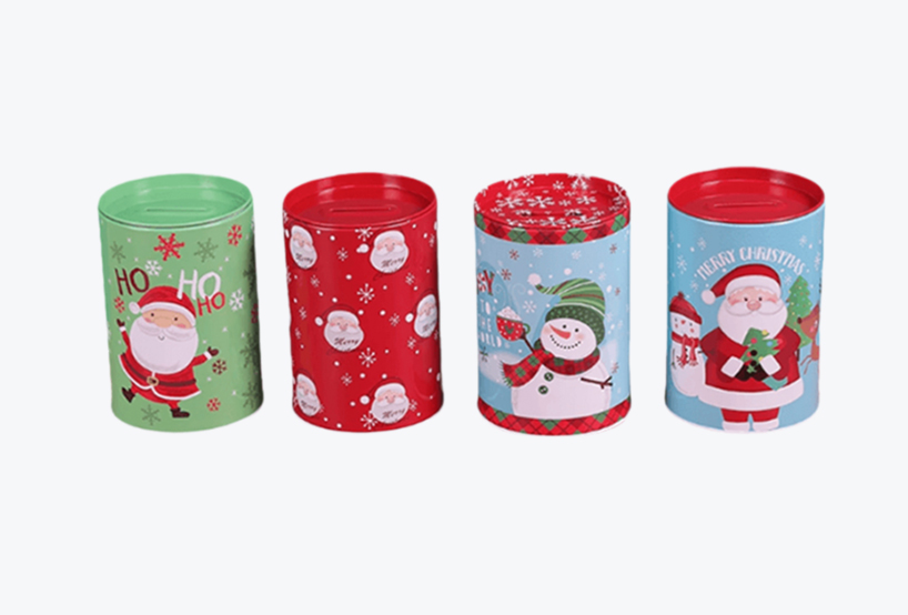 Round Coin Bank Tin